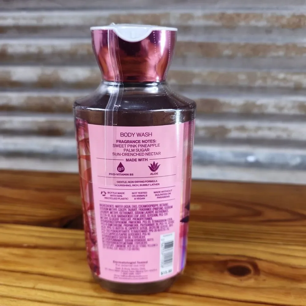 ALL NEW Pink Pineapple Sunrise COSTA RICA Body Wash Gel 10 oz Bath & Body Works